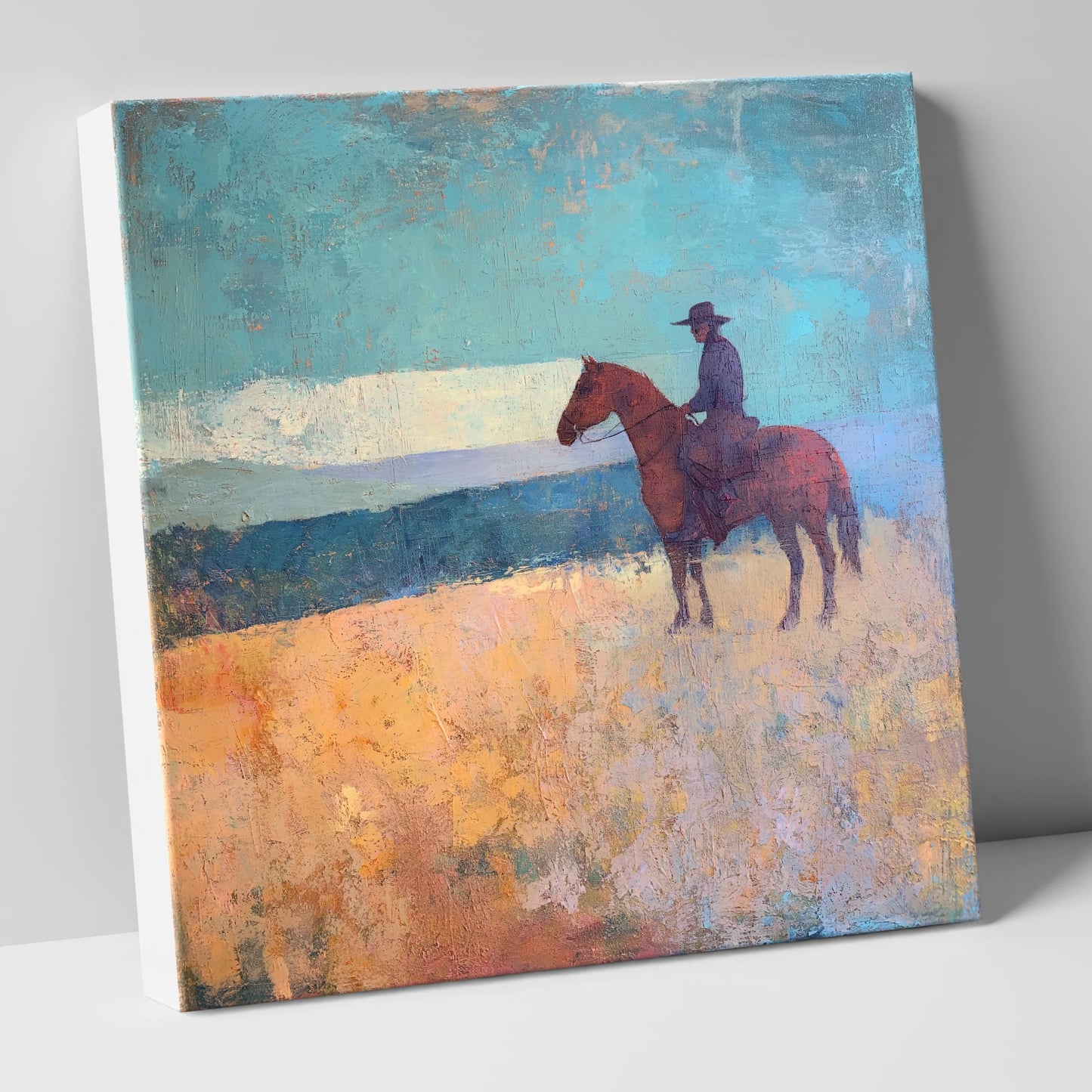 The Quiet Frontier western horse canvas wall art