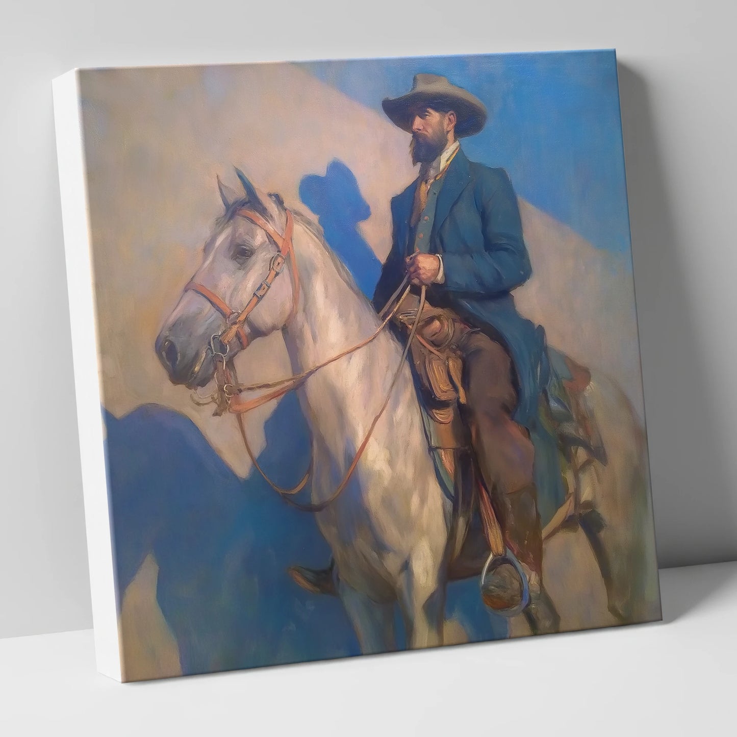 The Quiet Pioneer western horse canvas wall art