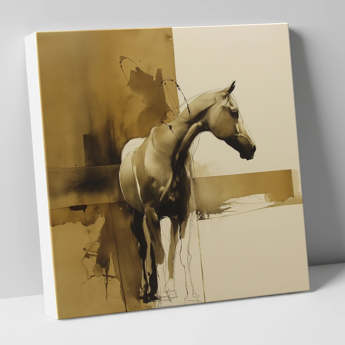 Umber Equine Grace horse breed canvas wall art