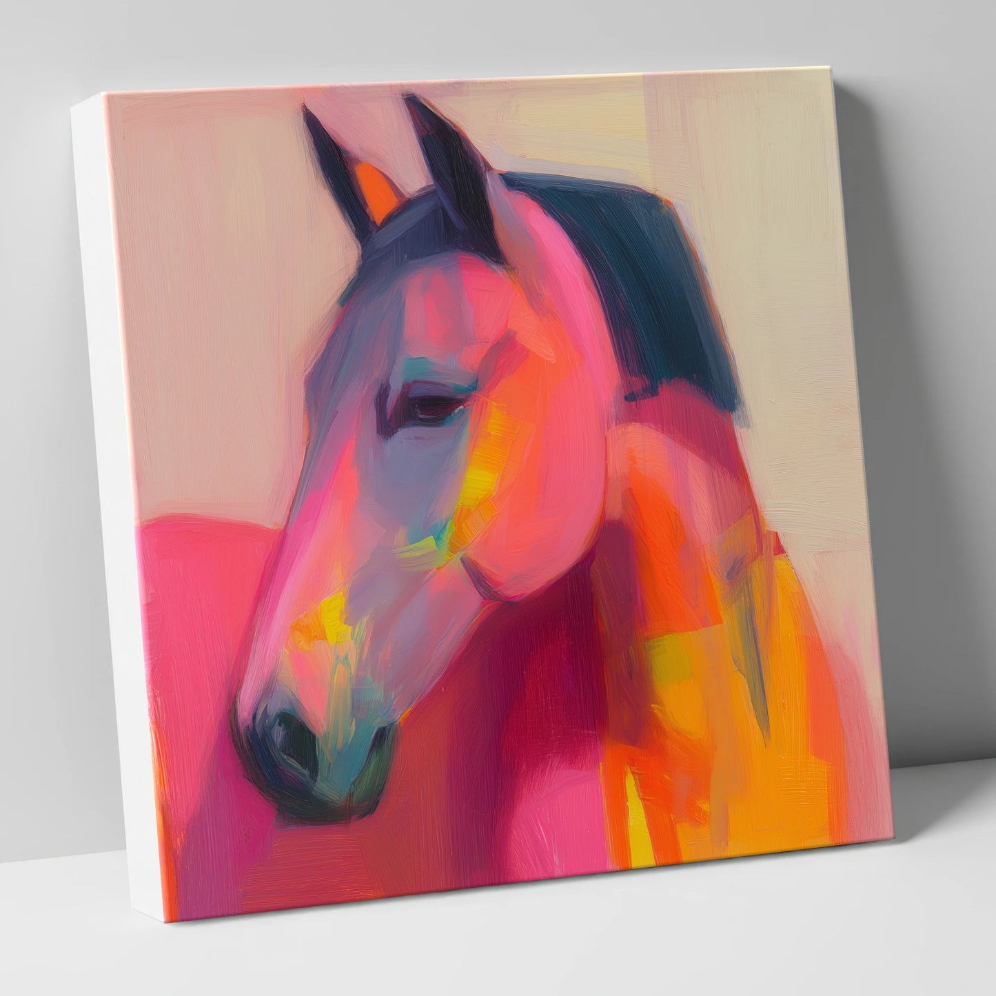 Painted Passion horse portrait canvas wall art