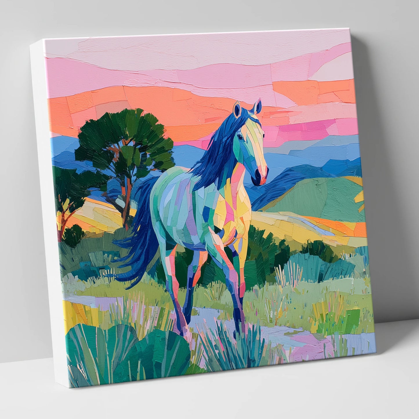 The Vivid Stride horse breed canvas wall art