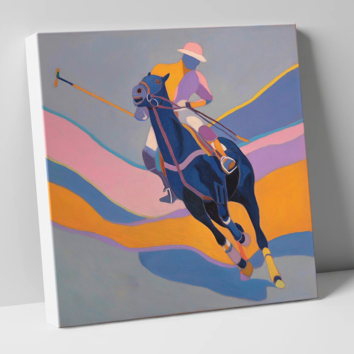 Dynamic Polo Pursuit polo horse canvas wall art