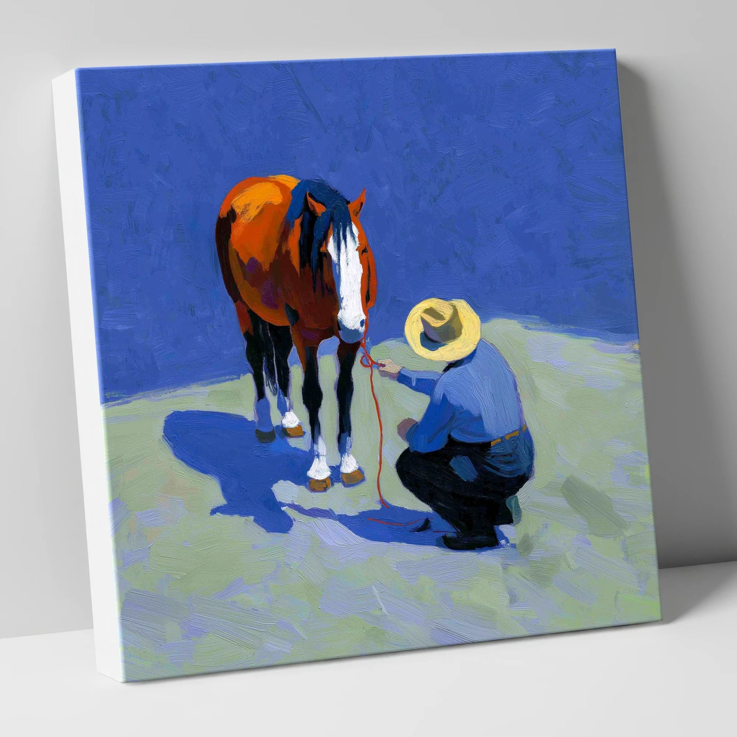 Sunlit Western Bond western horse canvas wall art