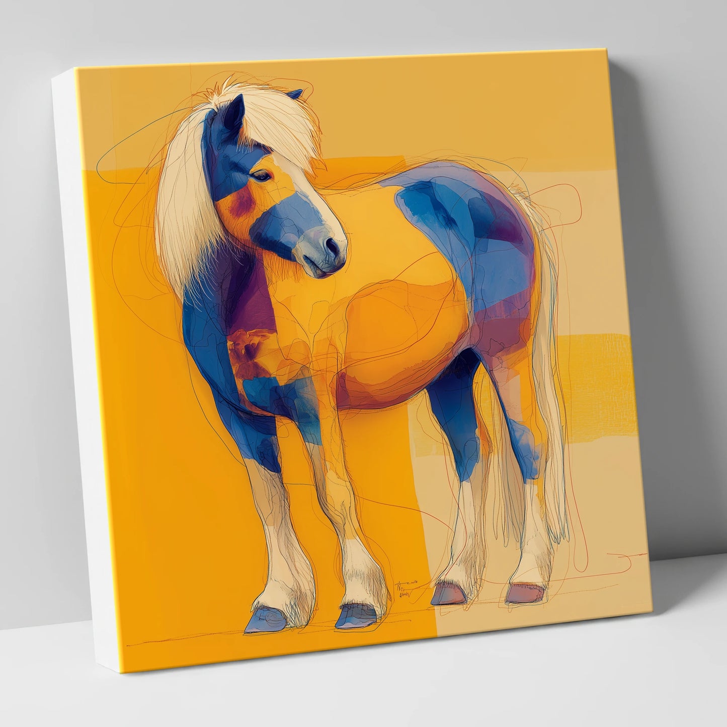 Vibrant Native Spirit horse breed canvas wall art