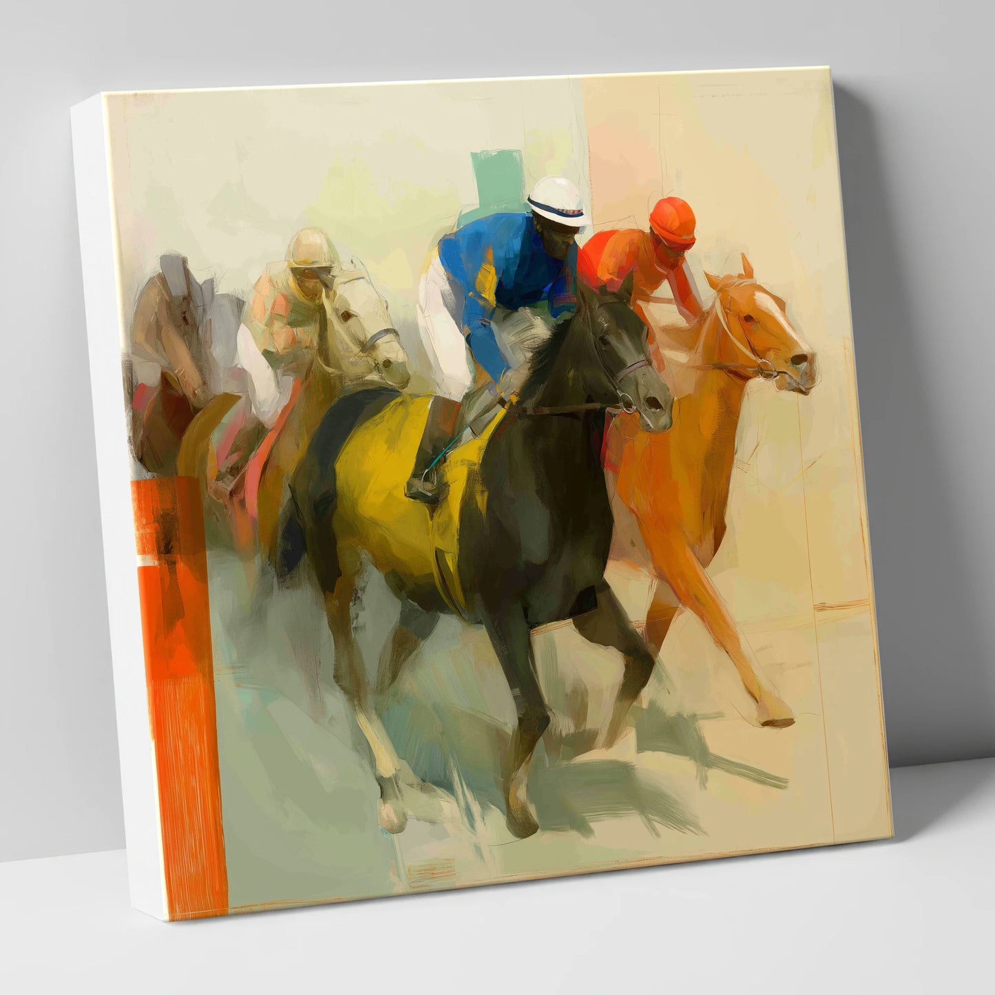 Colours of the Turf racing horse canvas wall art