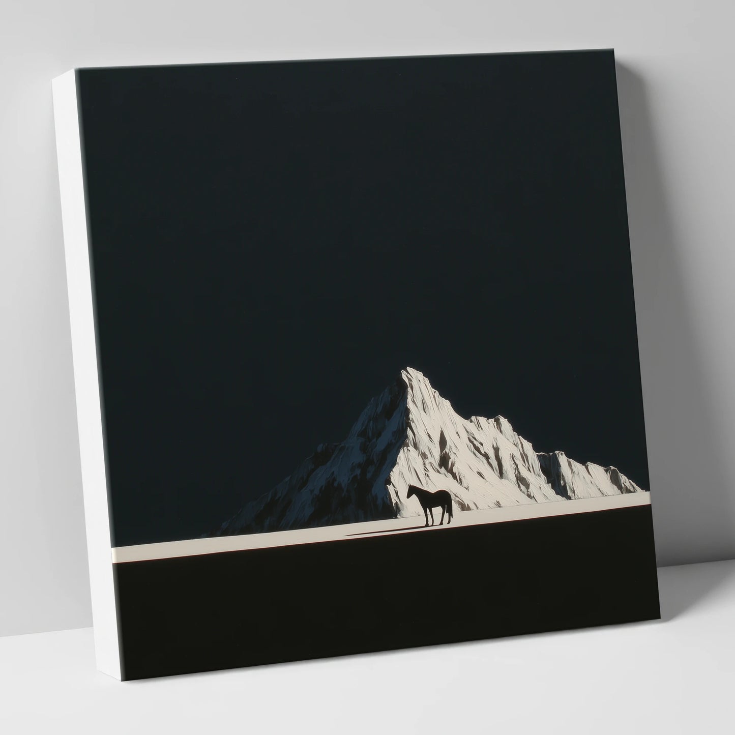 Alpine Solitude horse landscape canvas wall art