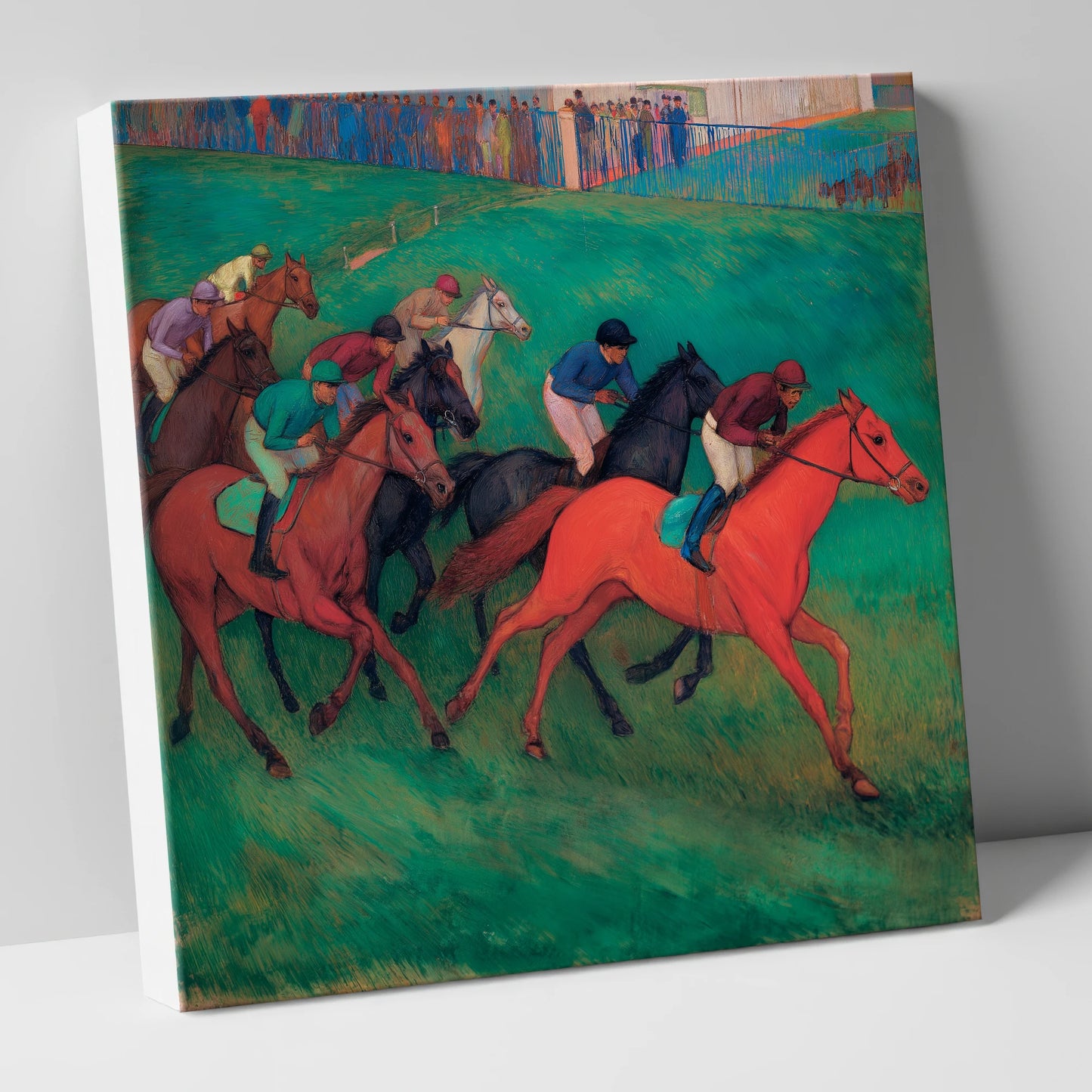 The Crimson Gallop racing horse canvas wall art