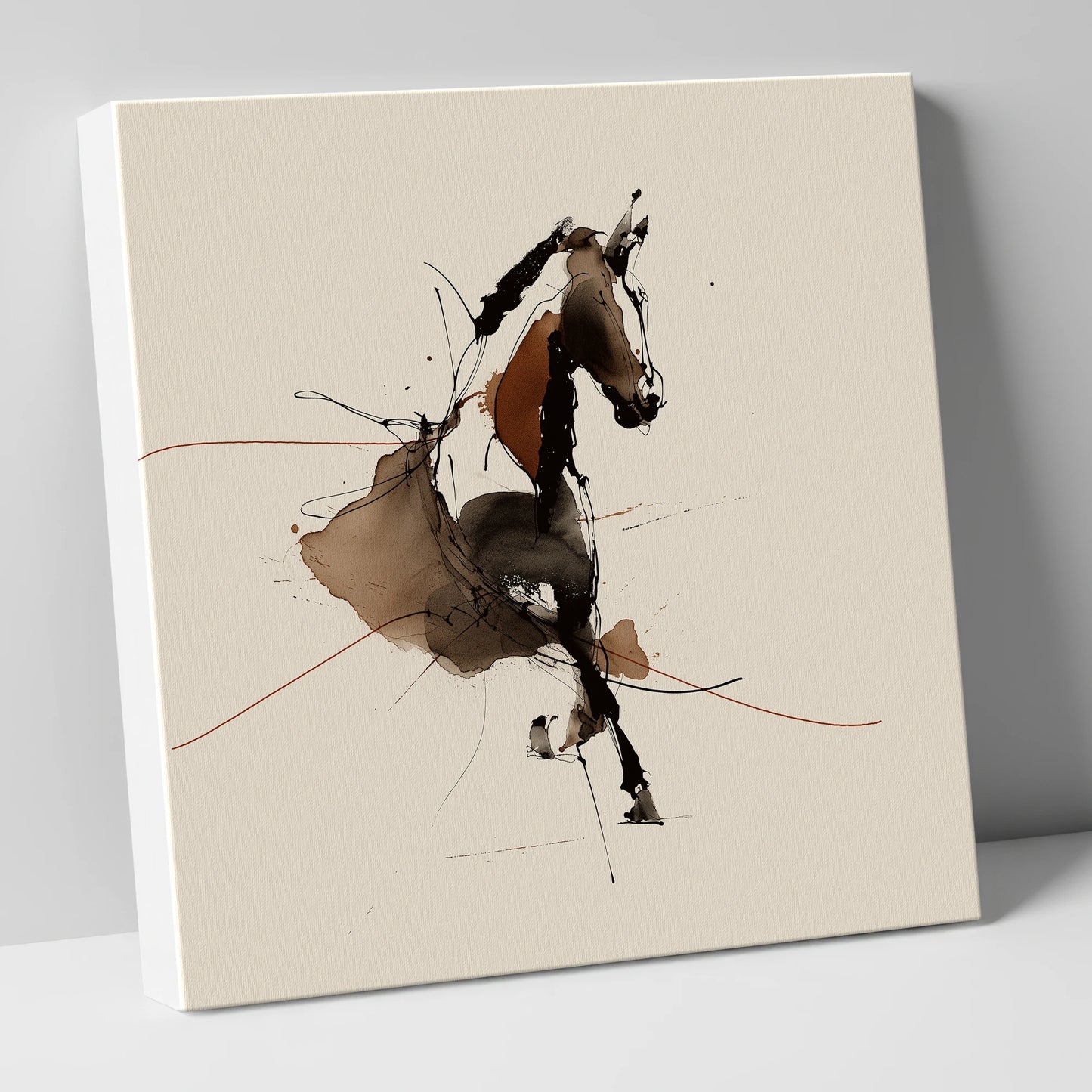 Abstract Dressage Form dressage horse canvas wall art