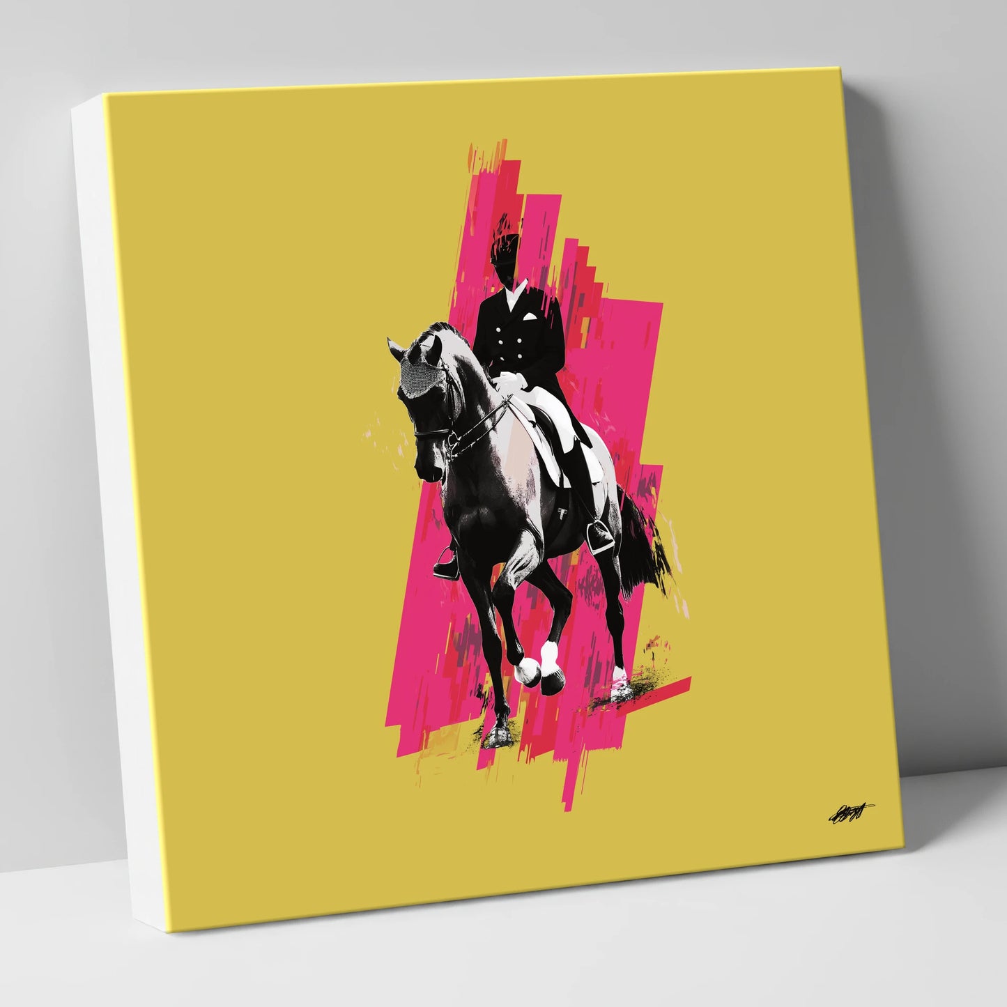 Bold Dressage Rhythm dressage horse canvas wall art