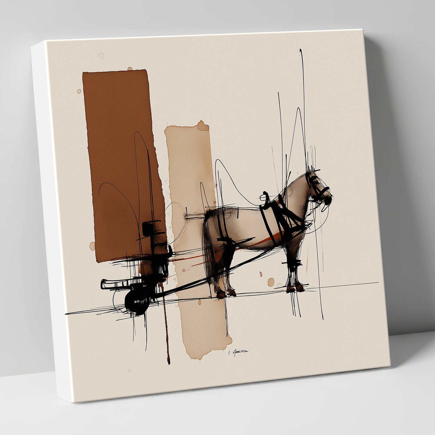 Structural Harness working horse canvas wall art