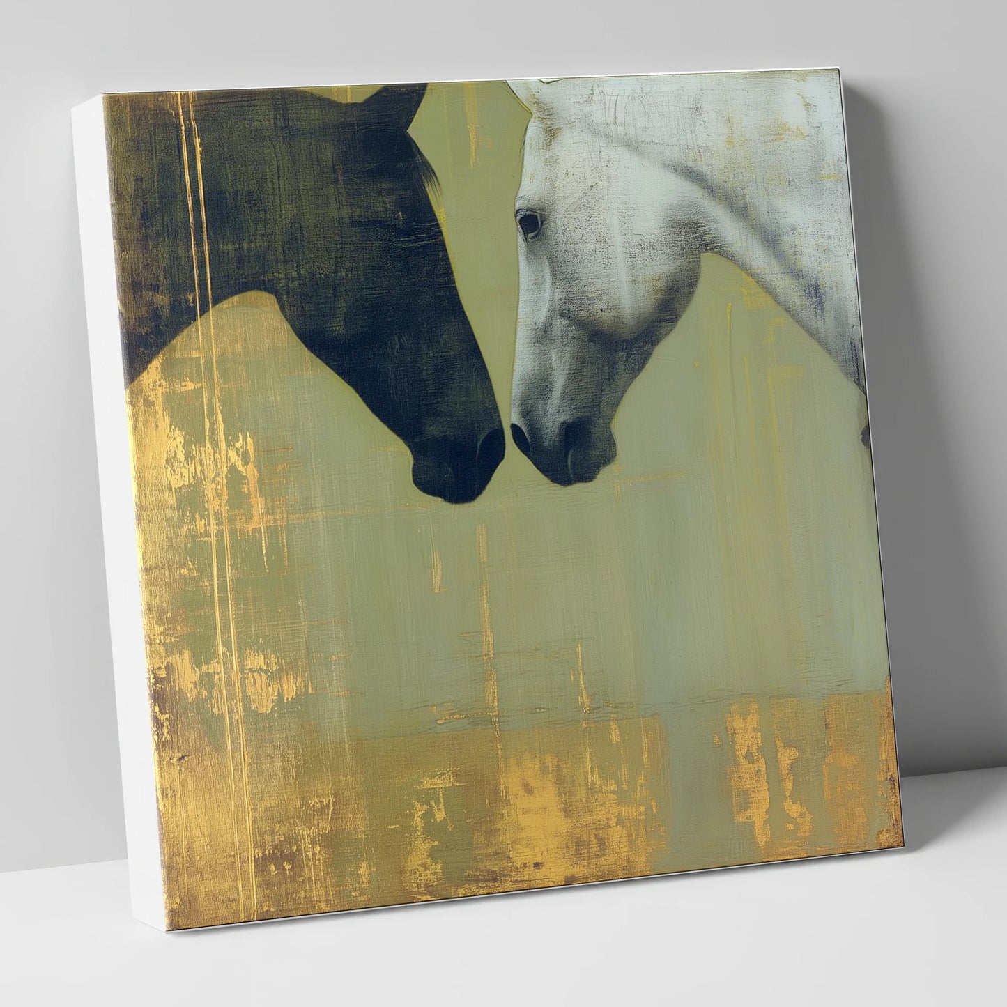 Quiet Connection horse portrait canvas wall art