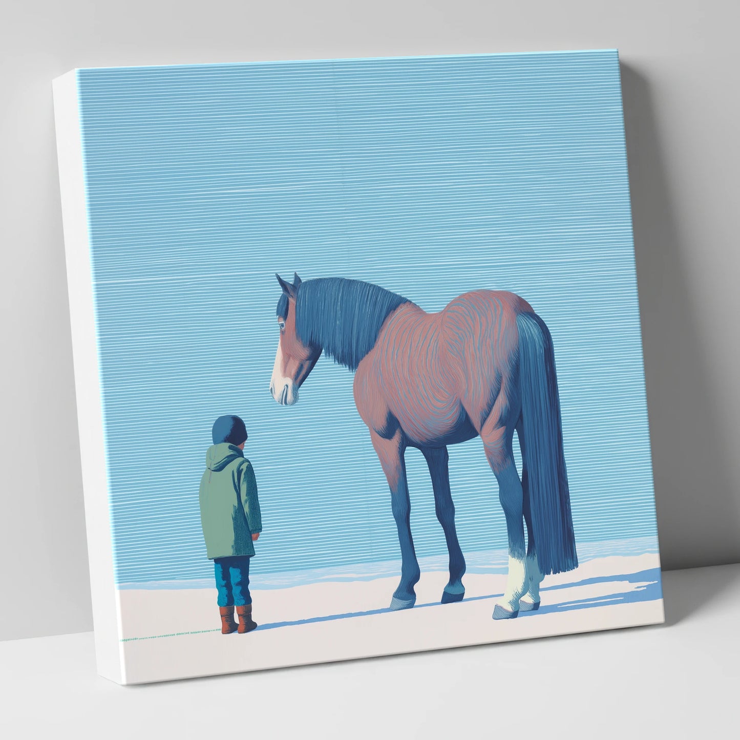 A Quiet Understanding horse & rider canvas wall art