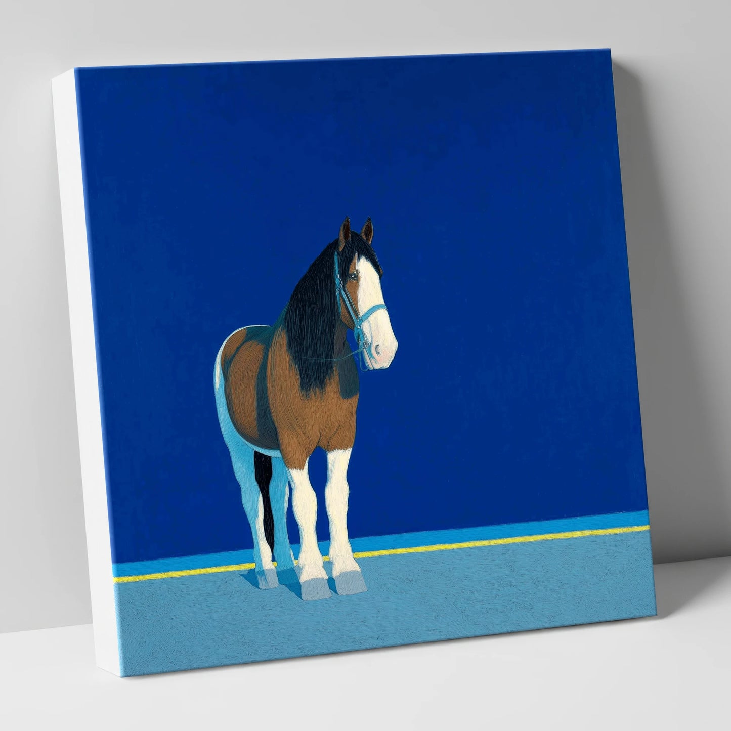 Cobalt Horizon horse breed canvas wall art