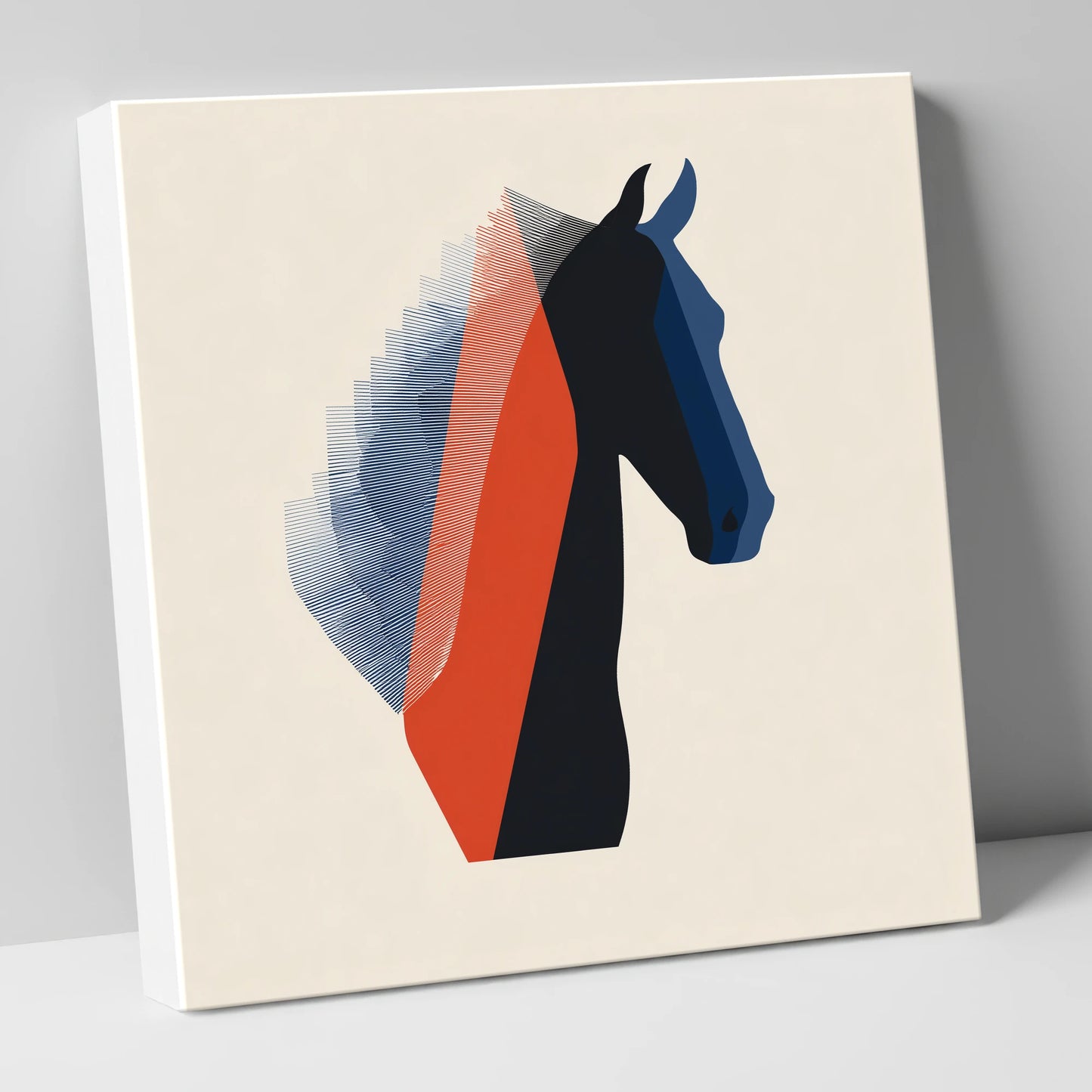 Graphic Equine Profile horse breed canvas wall art