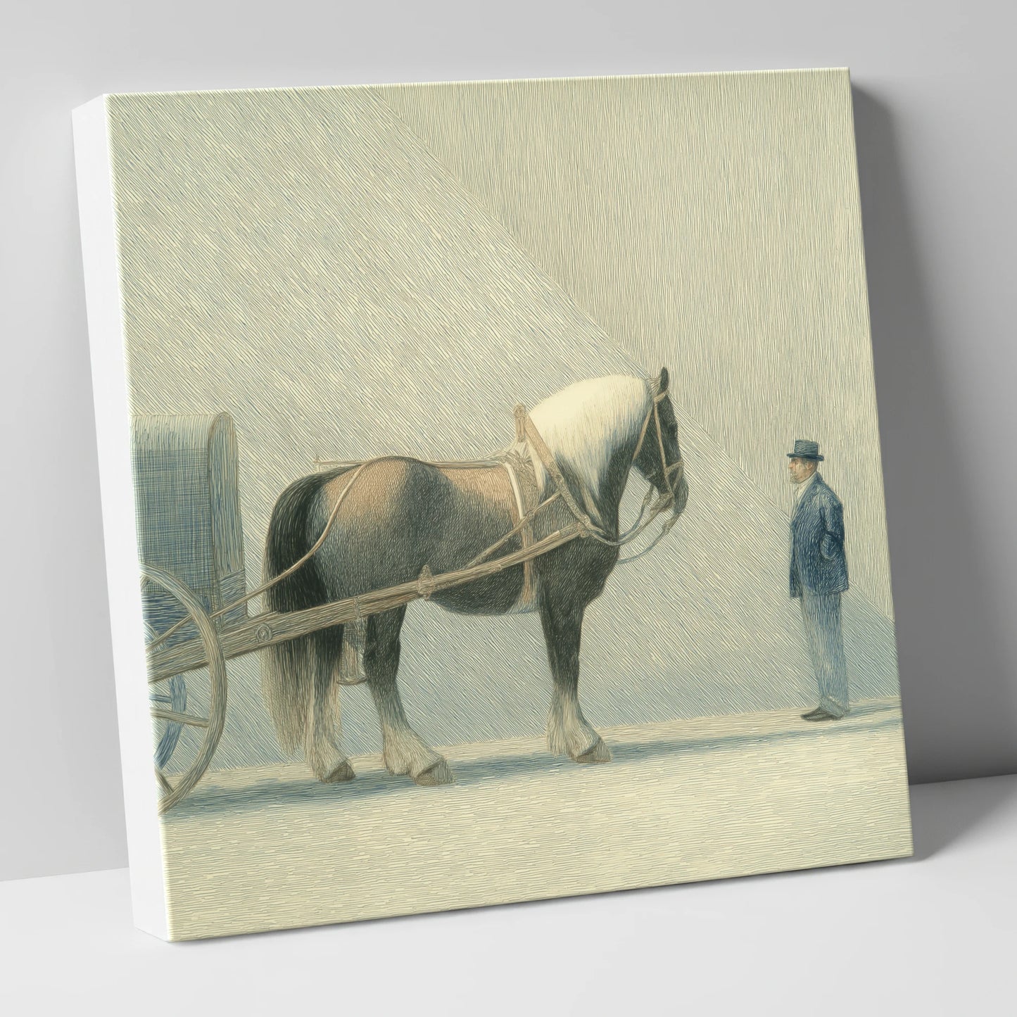 A Shared Resolve working horse canvas wall art