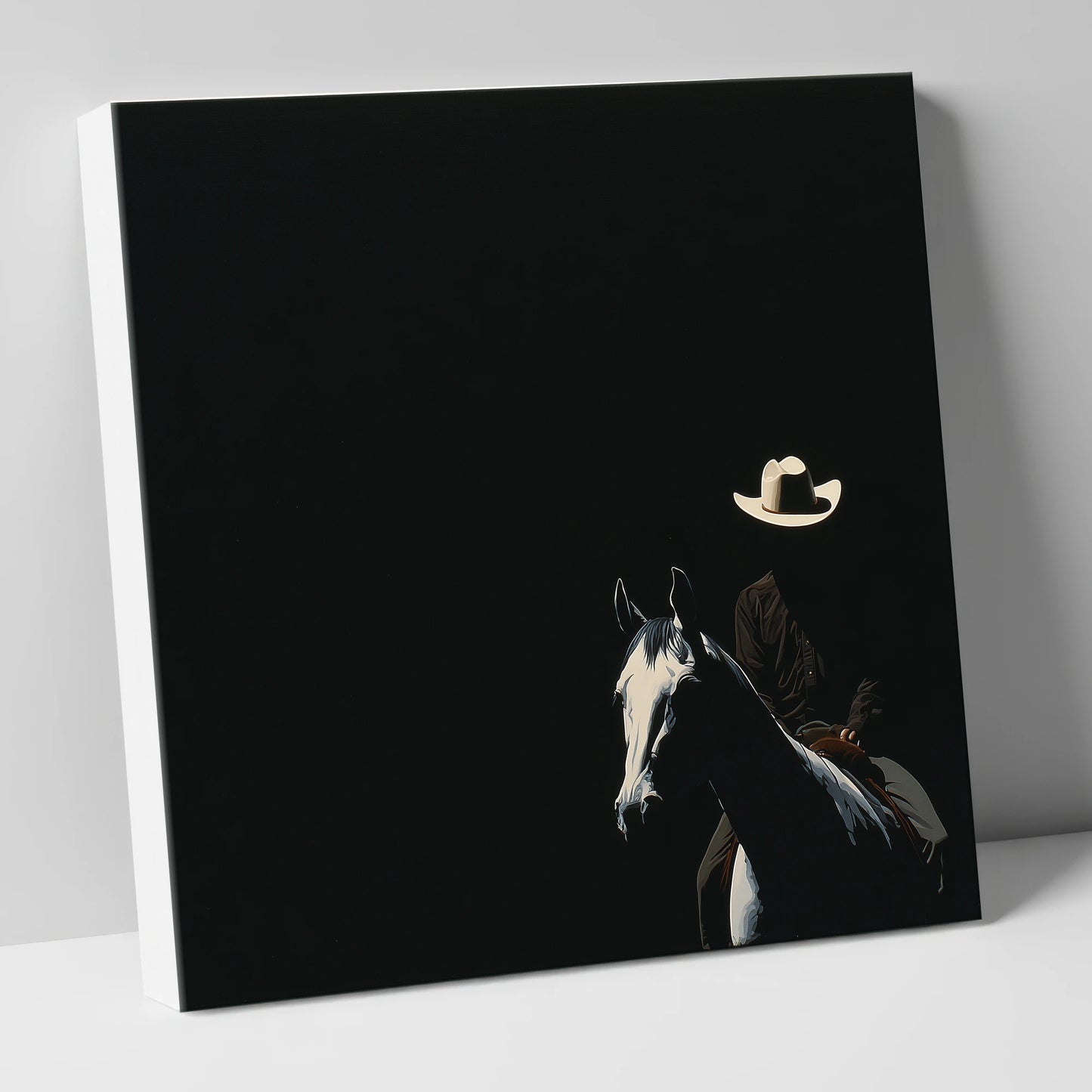 Western Solitude western horse canvas wall art