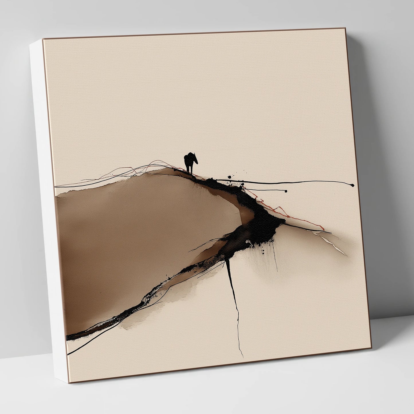 High Ground Silhouette horse landscape canvas wall art