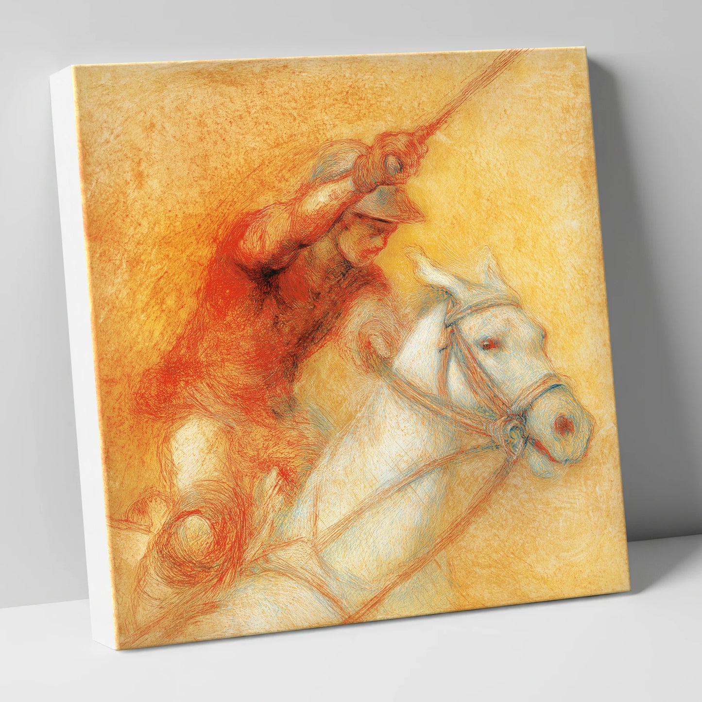 Heat of the Chukka polo horse canvas wall art