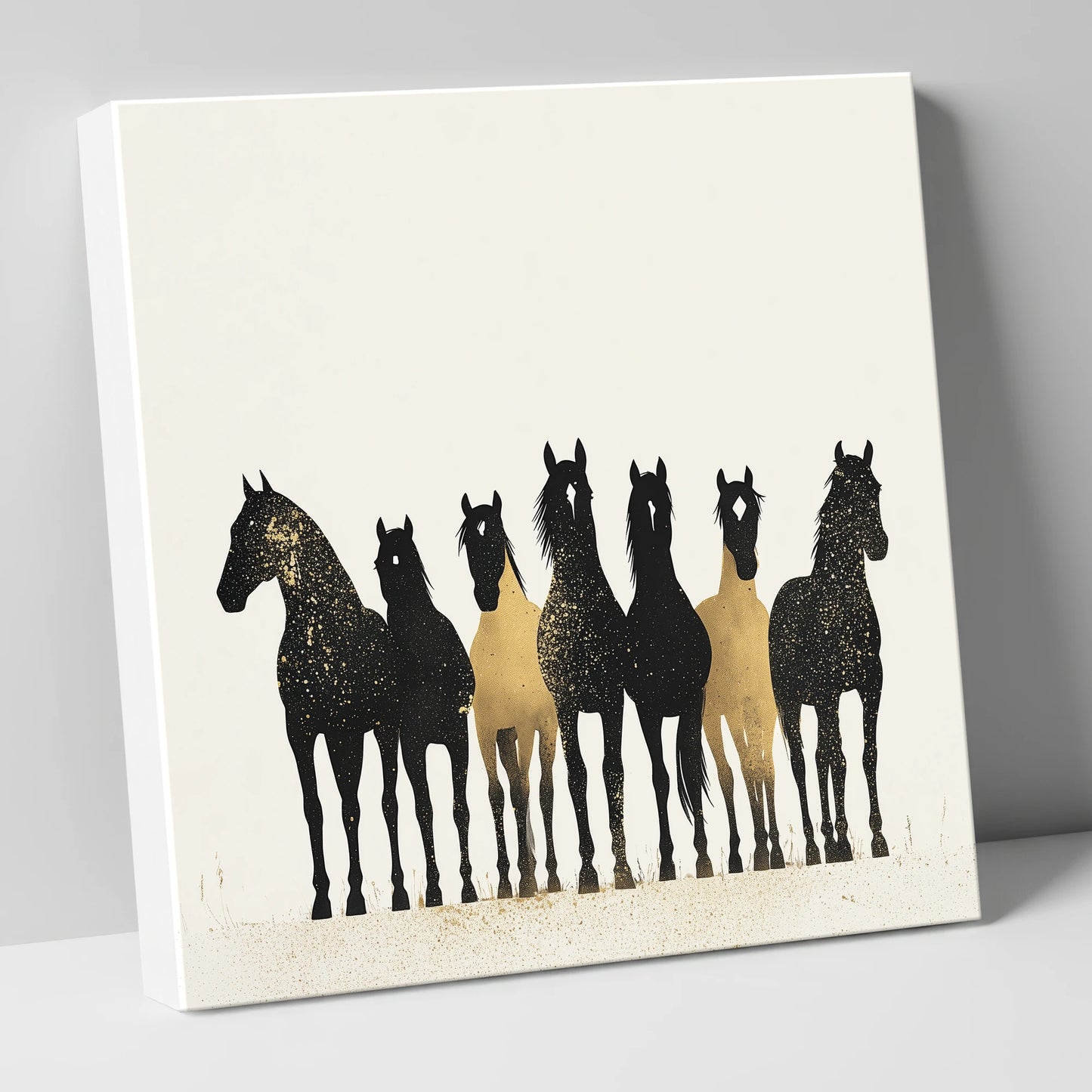 Gilded Companions horse landscape canvas wall art