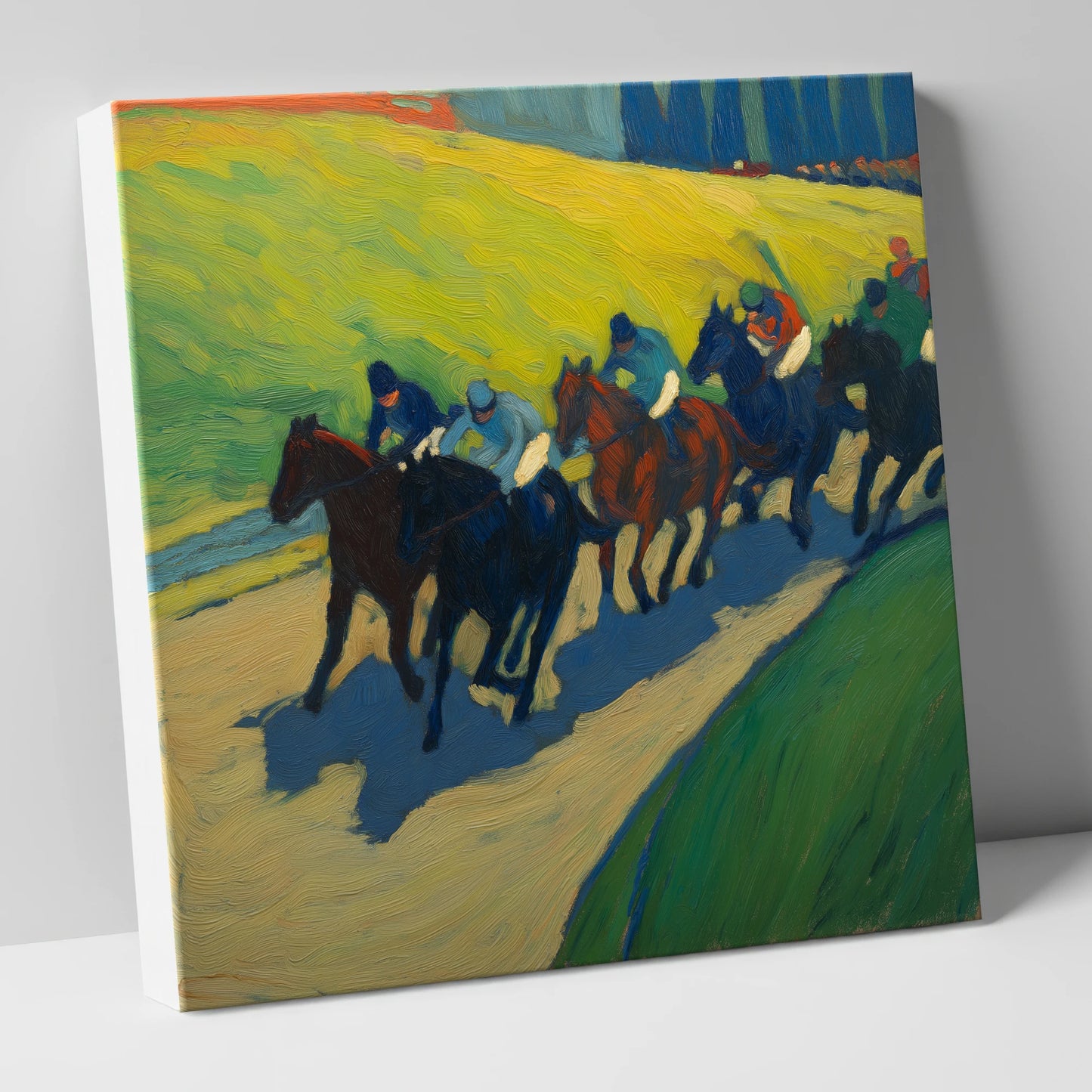 The Final Furlong racing horse canvas wall art