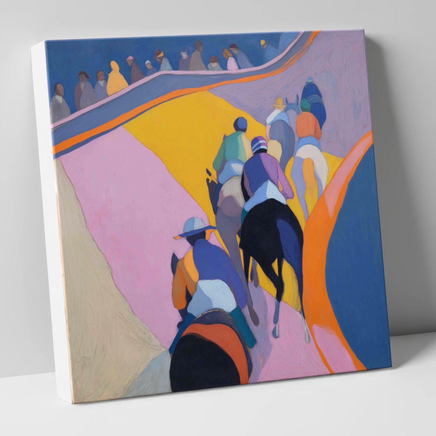Heading To The Post racing horse canvas wall art