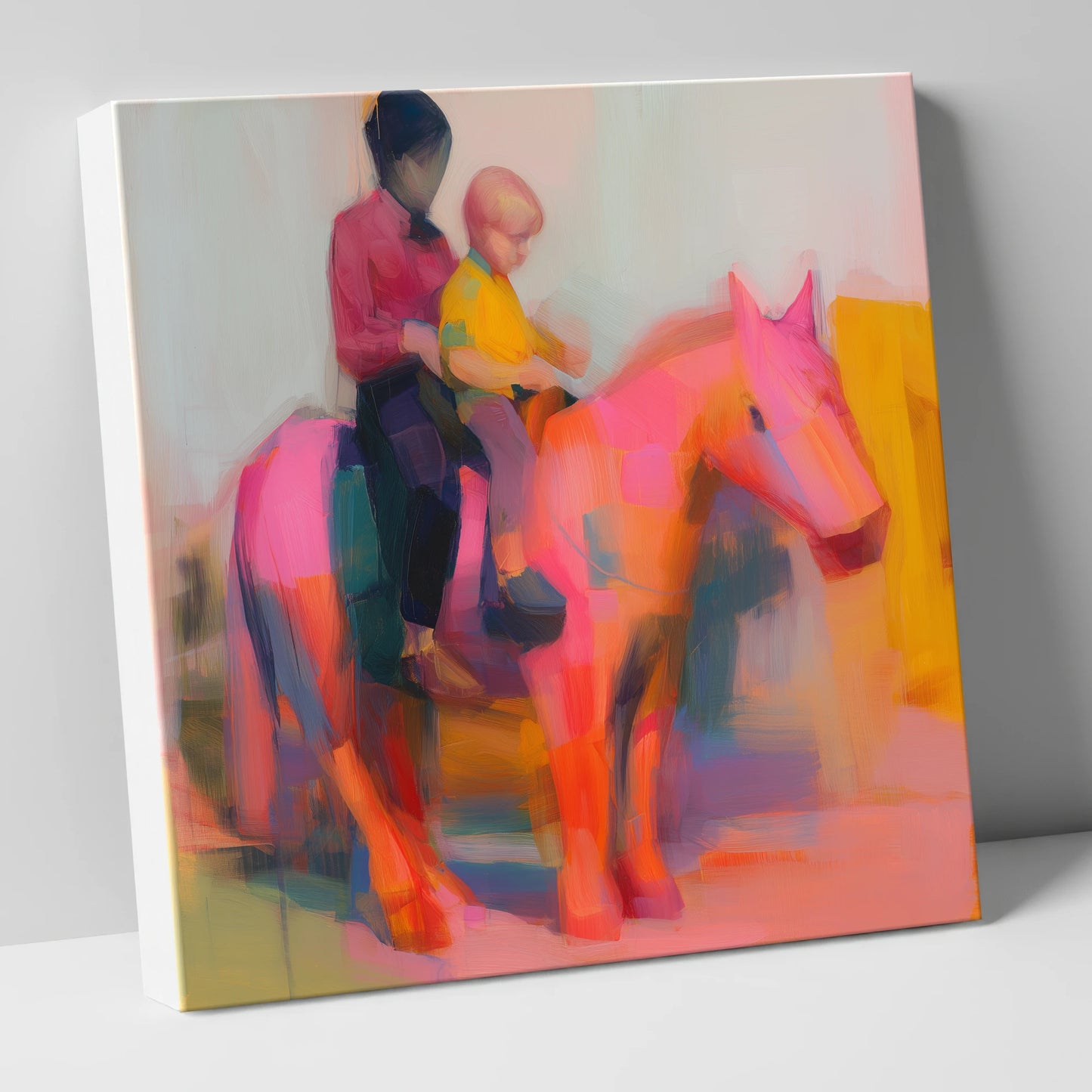 The Radiant Ride horse & rider canvas wall art