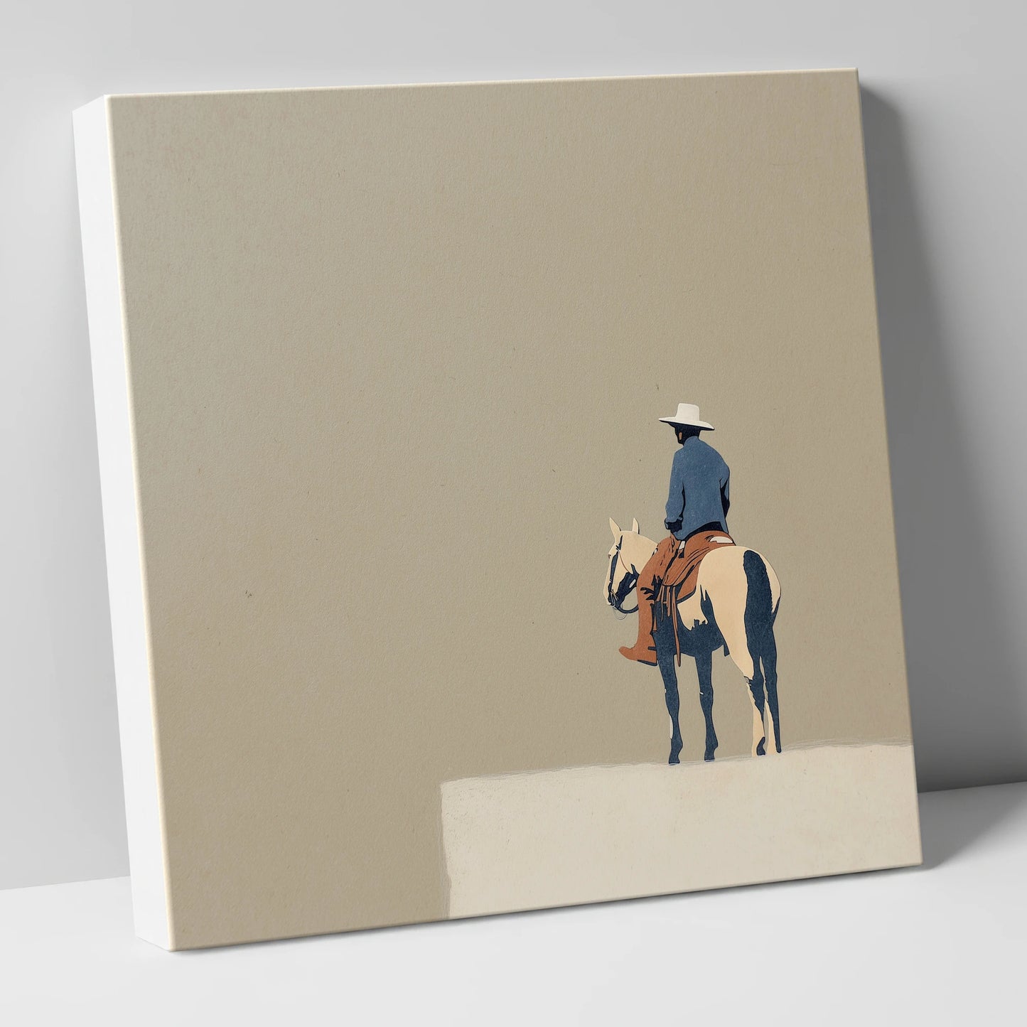 The Quiet Frontier western horse canvas wall art