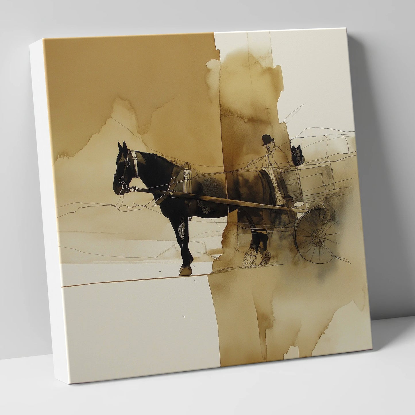 The Sepia Draught working horse canvas wall art
