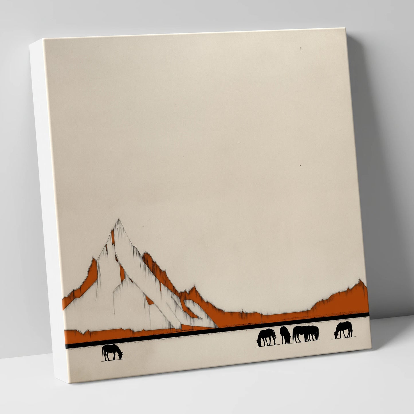High Country Silhouettes horse landscape canvas wall art