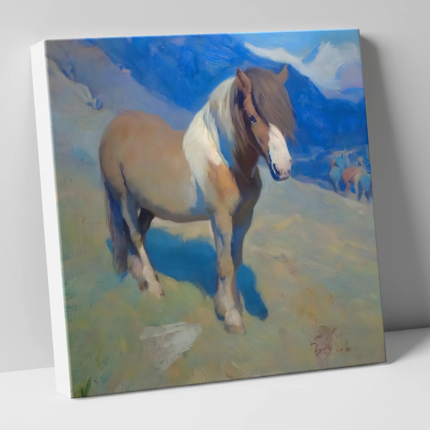 Highland Sentinel horse breed canvas wall art