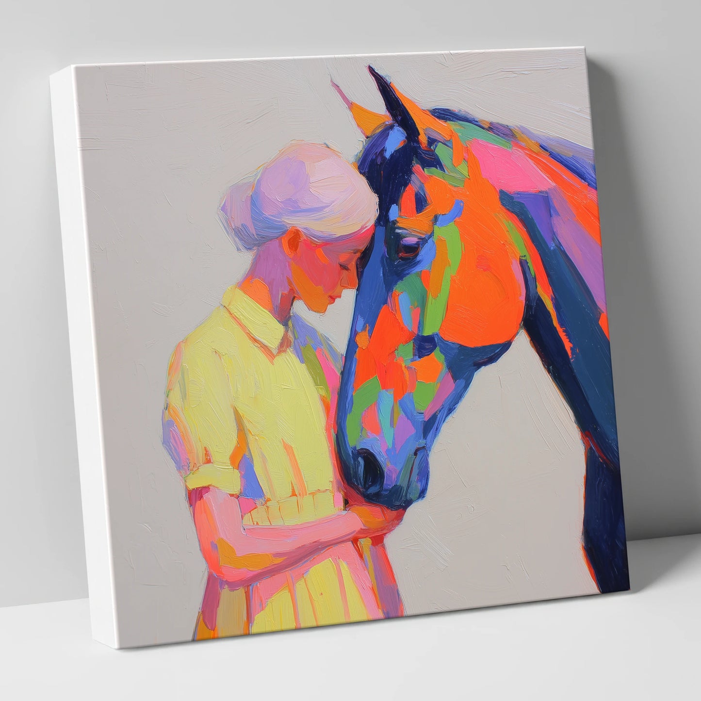 Radiant Connection horse & rider canvas wall art