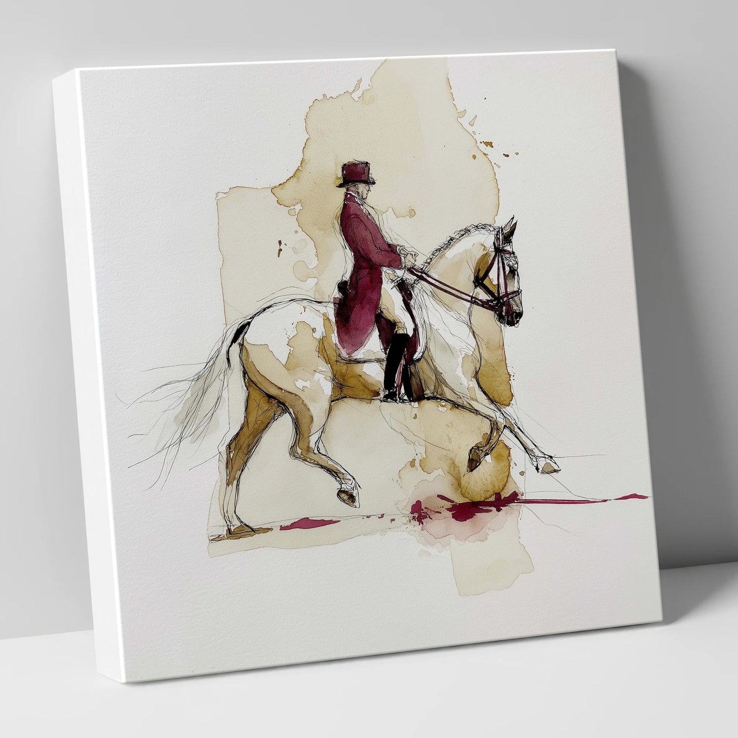 Collected Elegance dressage horse canvas wall art