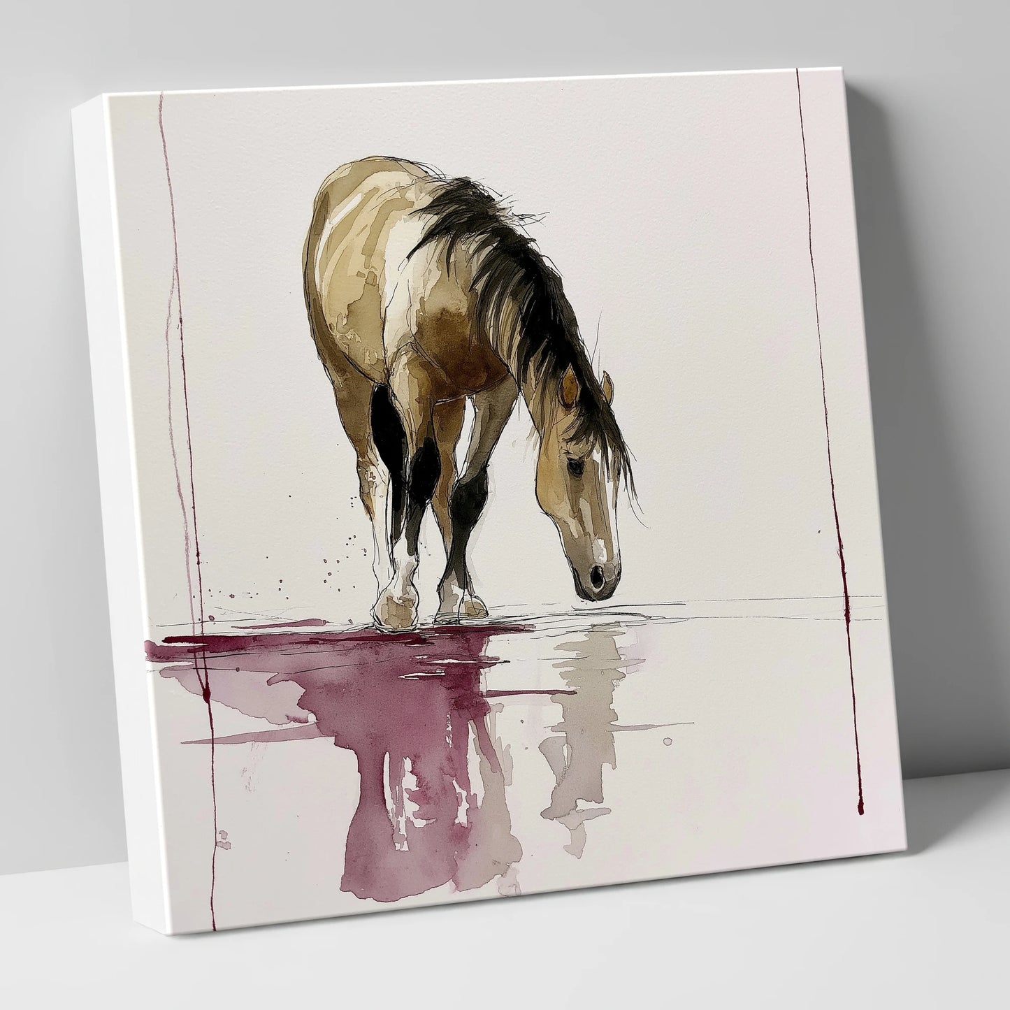 Quiet Reflection horse portrait canvas wall art