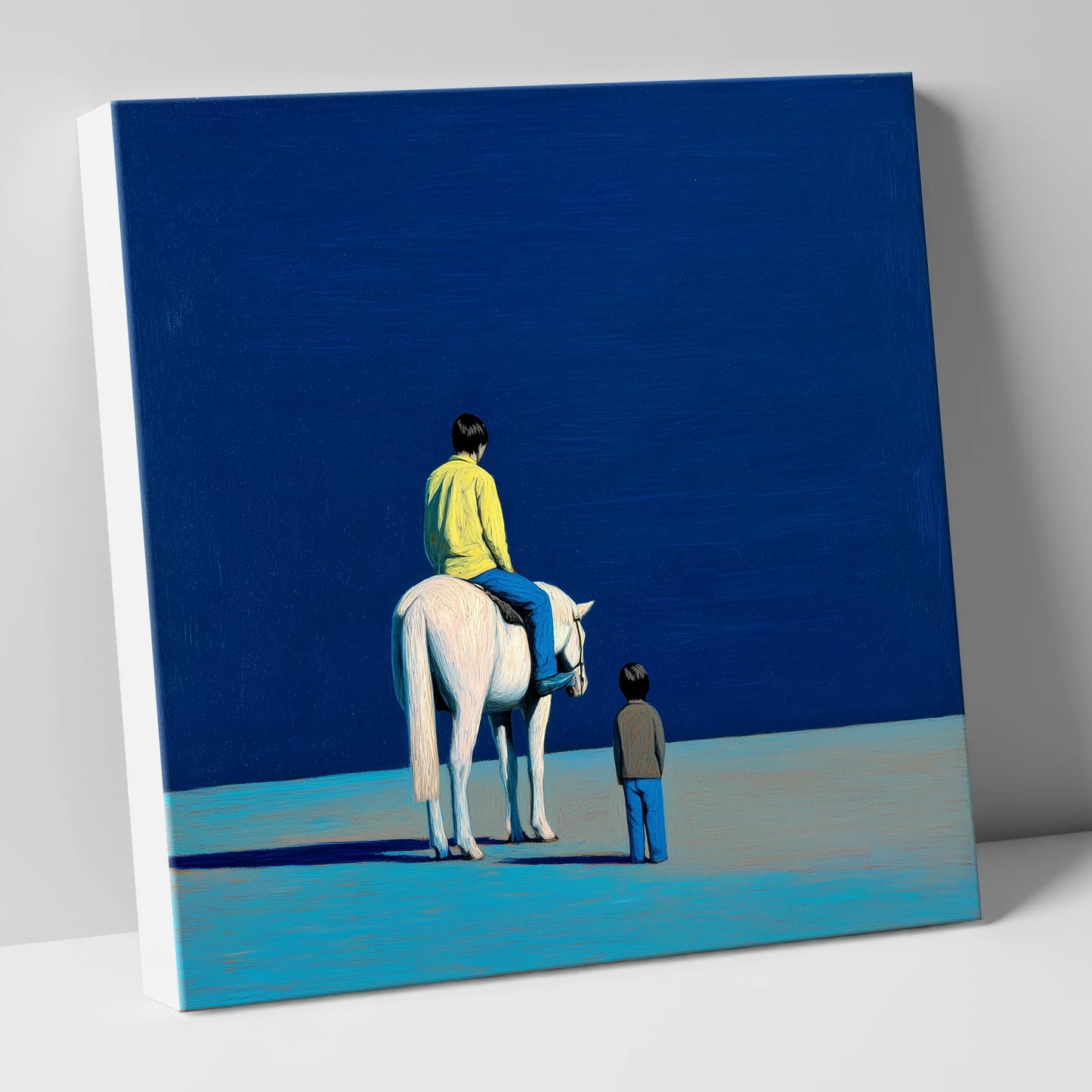 The Quiet Expanse horse & rider canvas wall art