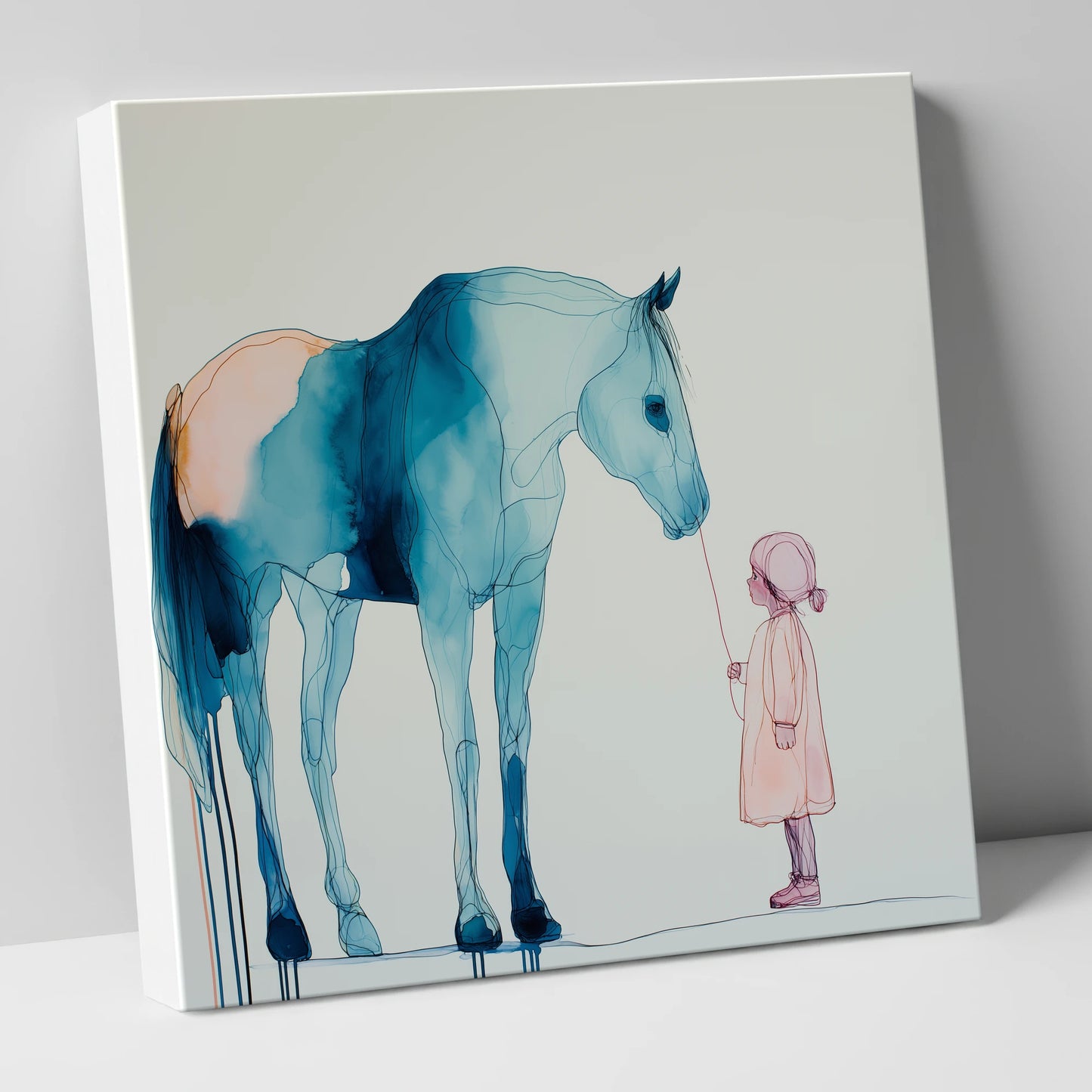 The Delicate Connection horse & rider canvas wall art