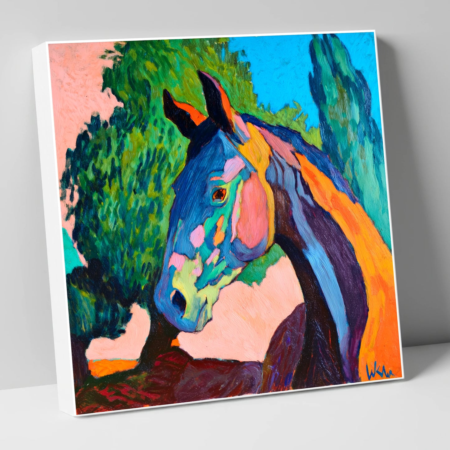 Vibrant Equine Expression horse portrait canvas wall art