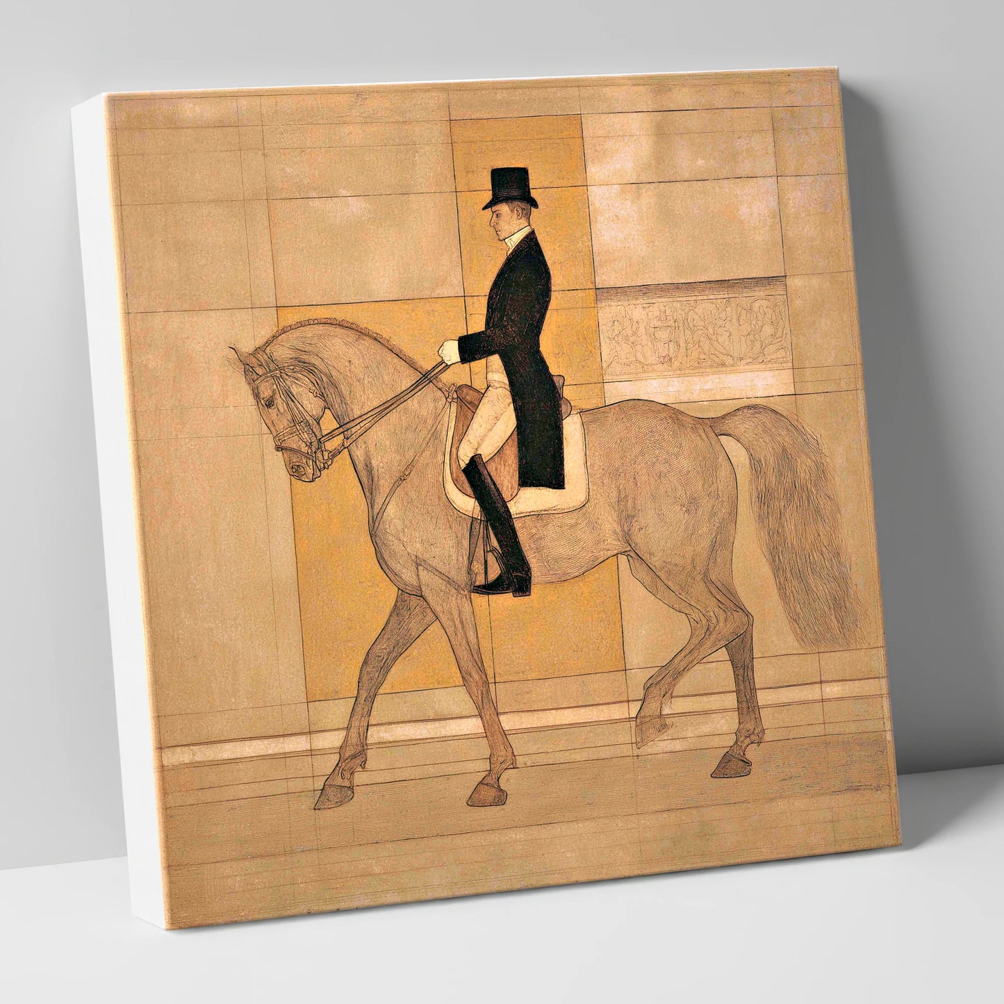 Collected Elegance dressage horse canvas wall art