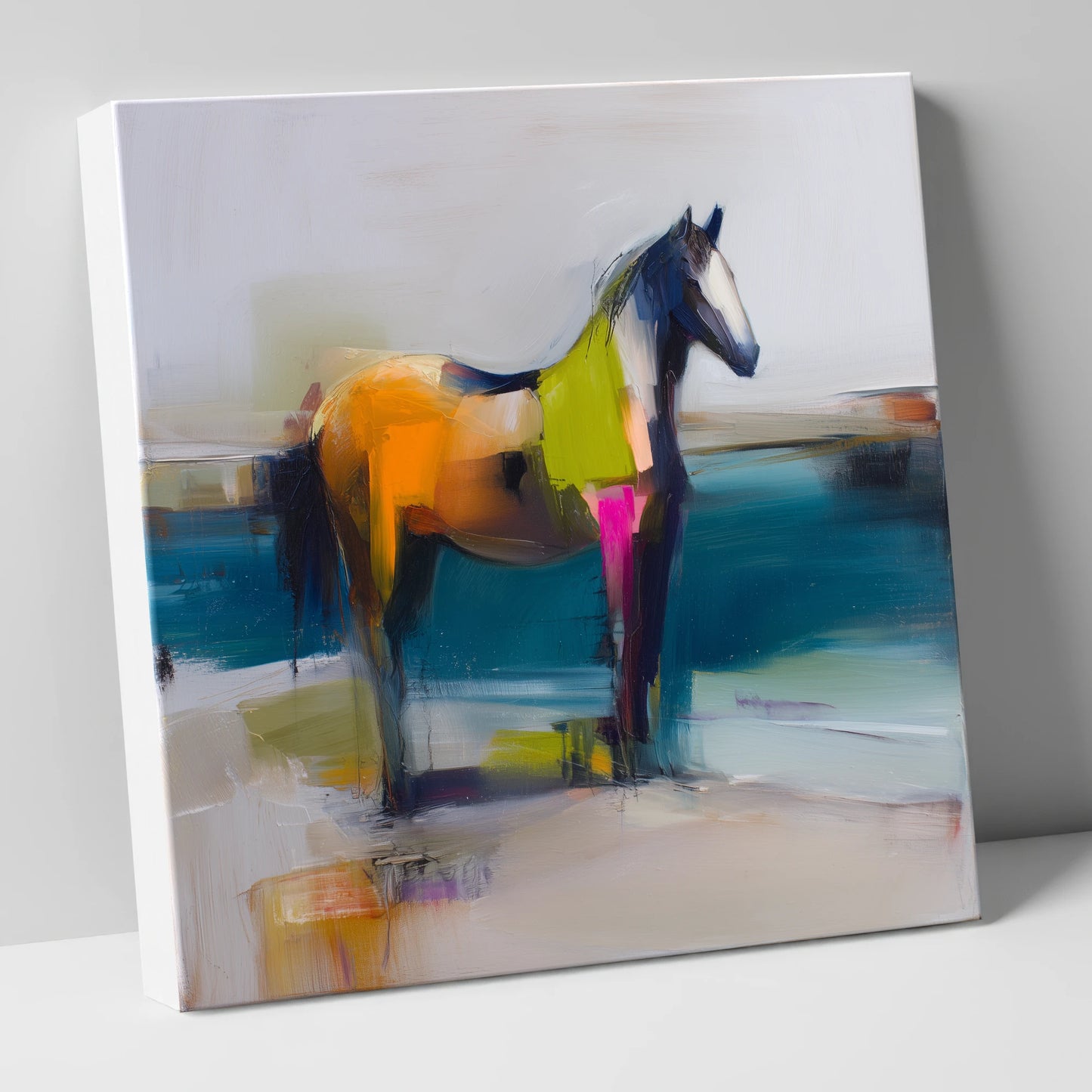 Vivid Horizon horse landscape canvas wall art