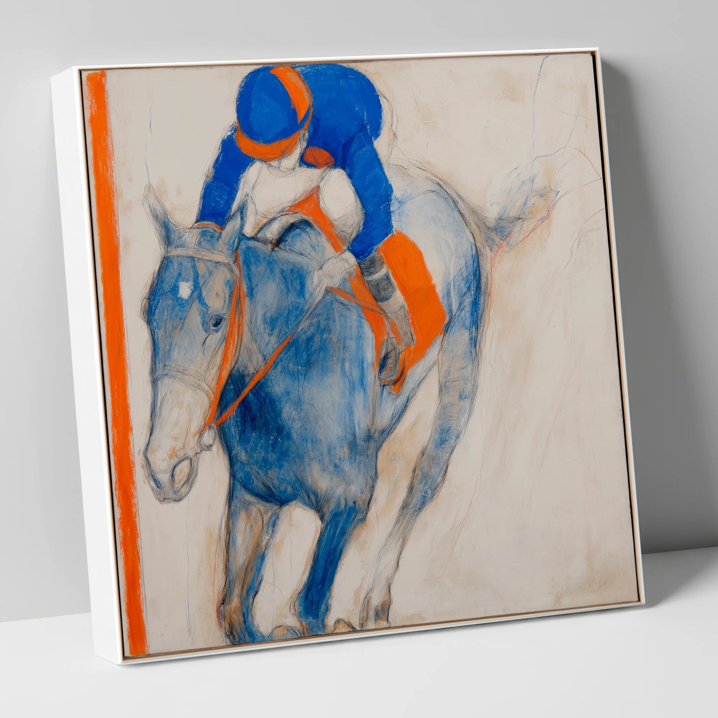 Ultramarine Gallop racing horse canvas wall art