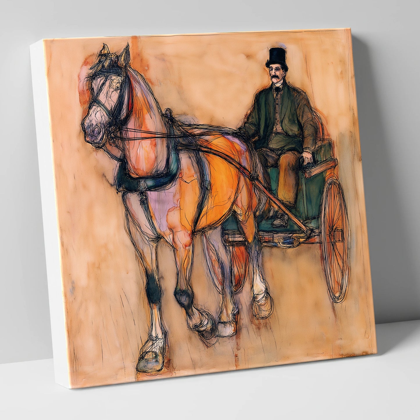 Gentleman of the Reins working horse canvas wall art