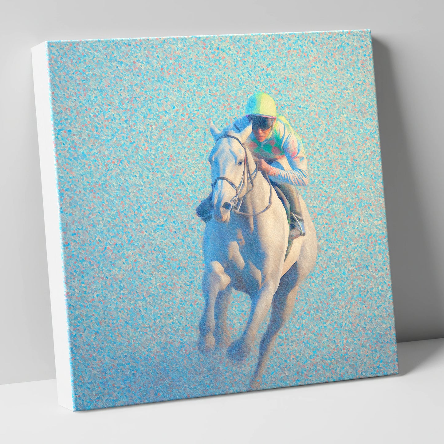Luminous Gallop racing horse canvas wall art