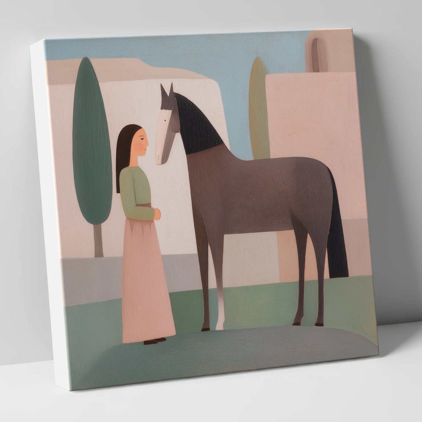 Timeless Connection horse & rider canvas wall art