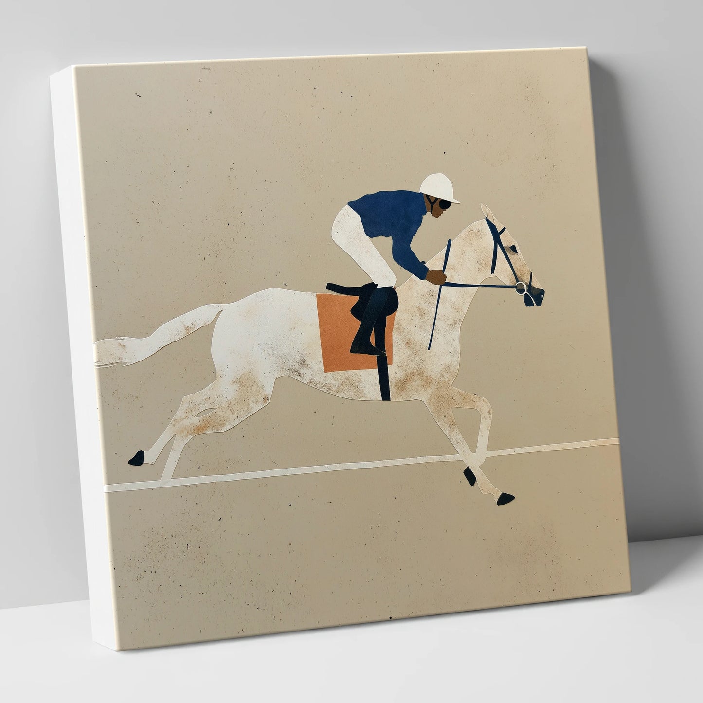 The Final Stride racing horse canvas wall art