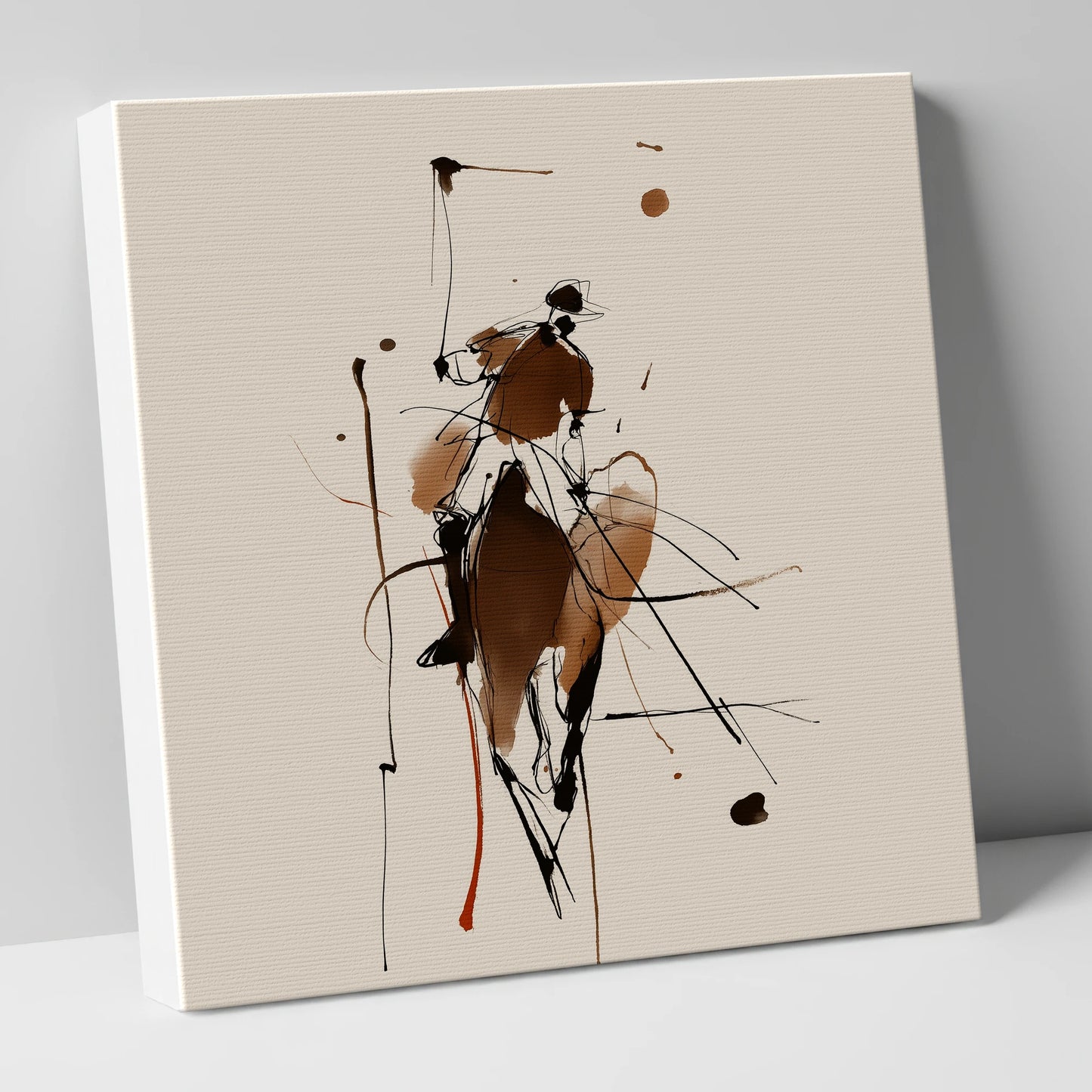 The High Swing polo horse canvas wall art