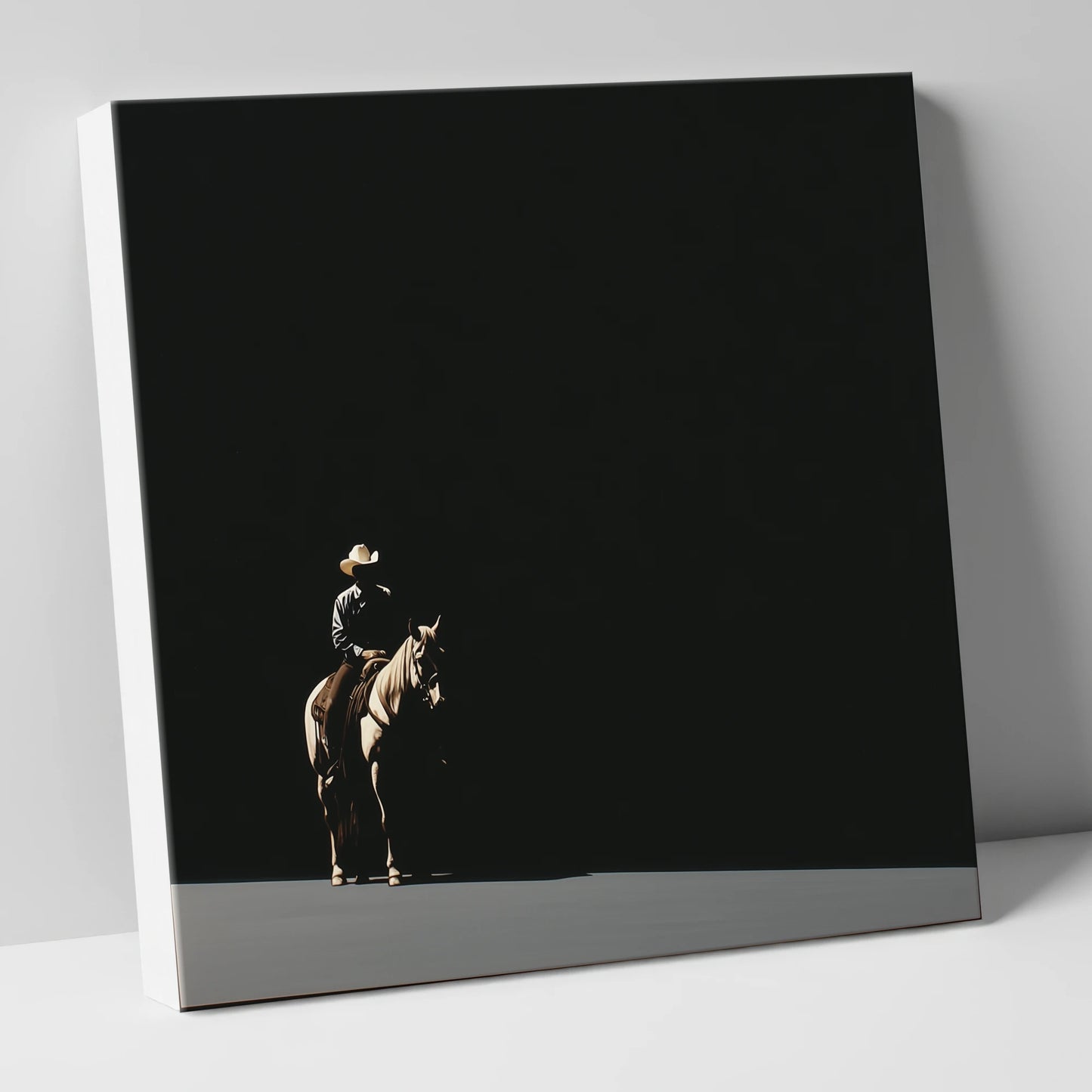 Solitary Western Rider western horse canvas wall art