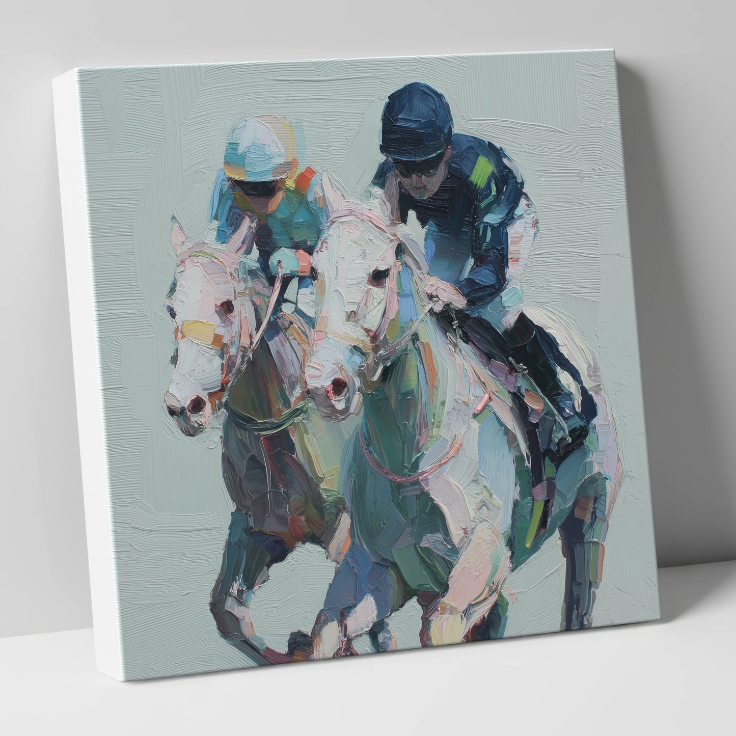 The Final Furlong racing horse canvas wall art