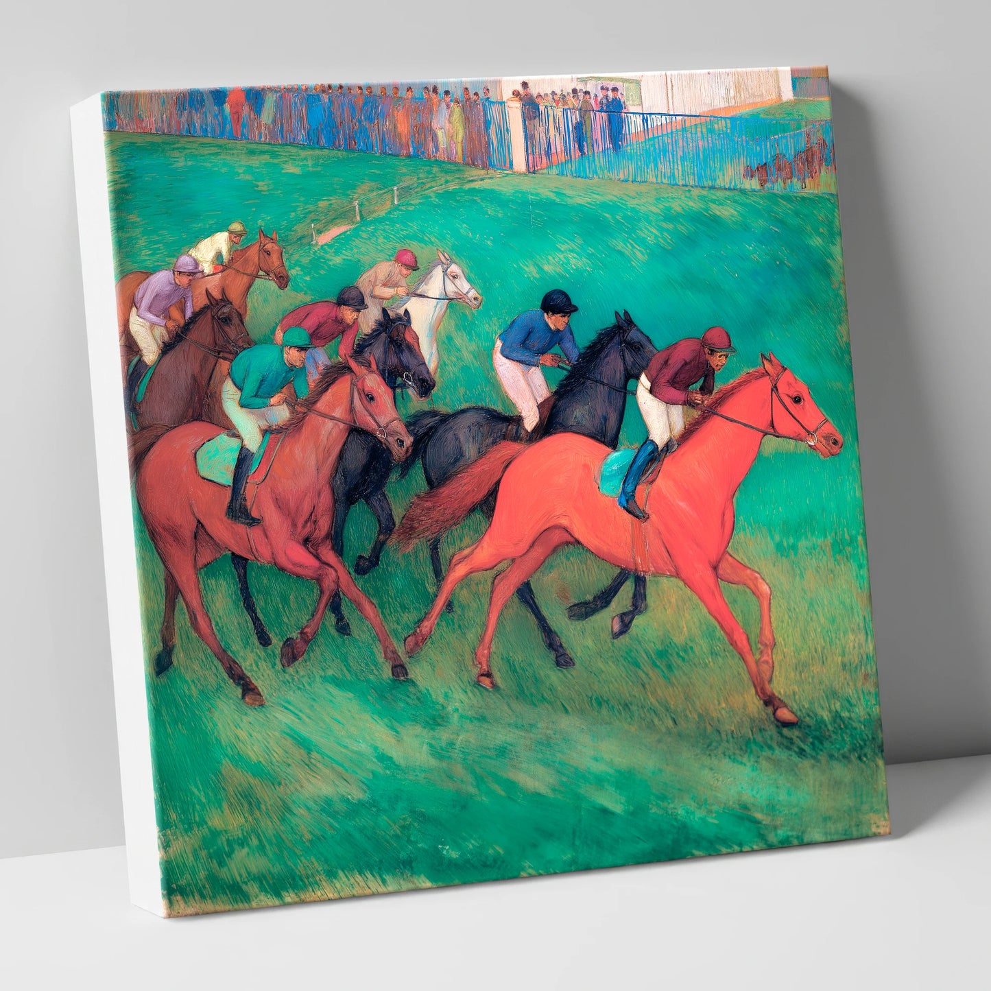 The Crimson Gallop racing horse canvas wall art