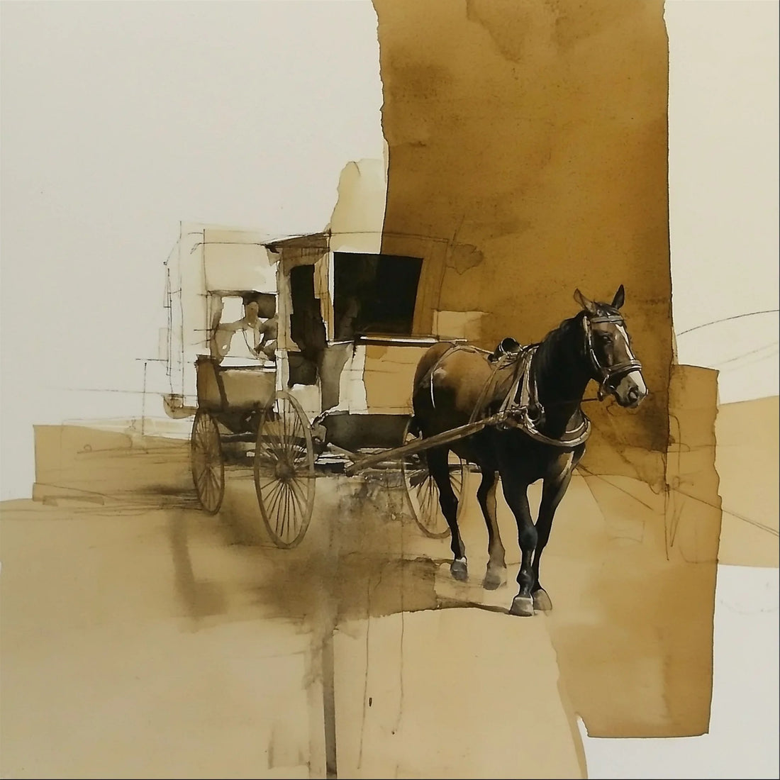Fluidity in Sepia: The Dynamic Equestrian Style of Harrison Cole