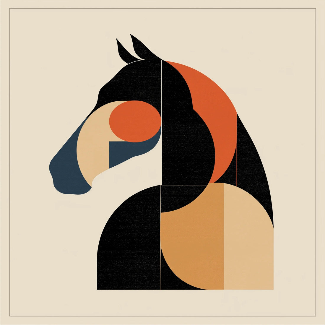 Intersecting Forms: The Geometric Equine Portraits of Oliver Tate
