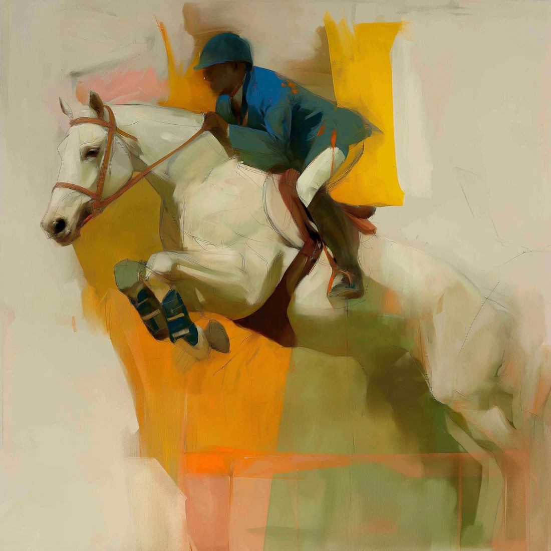 Capturing Flight: The Power and Precision of Showjumping Art
